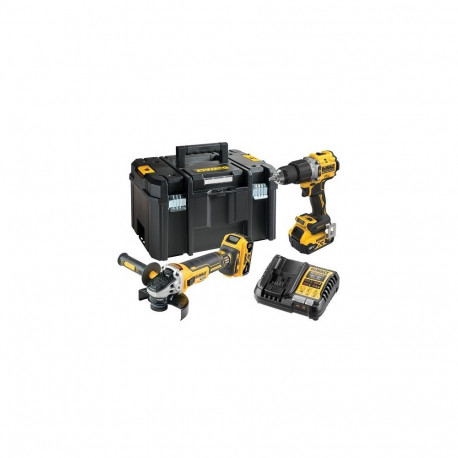 Power Tool Combo - DeWalt DCK2026P2T-QW 18V Drill/Driver & Grinder 2x5.0Ah Black/Yellow