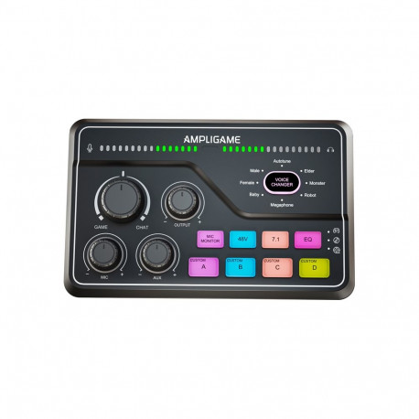 Audio Mixer - Fifine SC8 50dB Gain, Phantom Power, EQ Modes Black