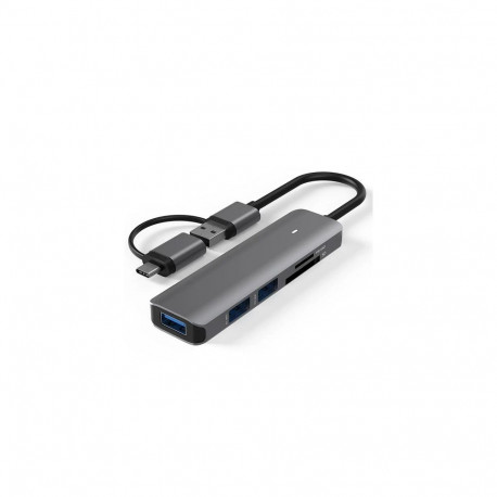 Adapter - Extra Digital 5-in-1 USB 3.0 Hub (3x USB 3.0, SD/TF slots)
