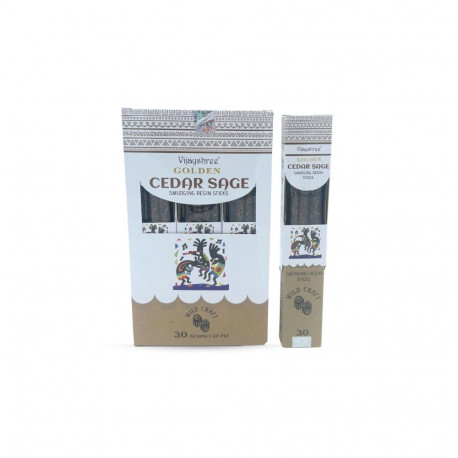 Incense Stick - Golden Cedar Sage 6 Sticks Made in Nepal