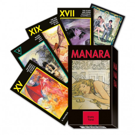 Tarot Cards - Manara Erotic Mini Tarot 78 Cards with Guidebook