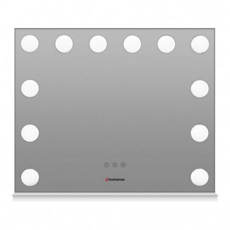 Make-up Mirror - Humanas HS-HM02 12 LED, Adjustable Light, USB Charging, White
