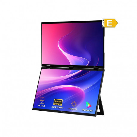 Monitor - Zeuslap Z18W Dual 18.5" Full HD Portable Display with USB-C and HDMI