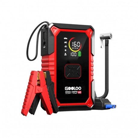 Jump Starter - GOOLOO A5 4000A Peak Current, 160 PSI Air Compressor, Power Bank