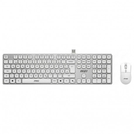 "MSI FORGE K210 Combo White DE Keyboard-Maus Combo, wireless"