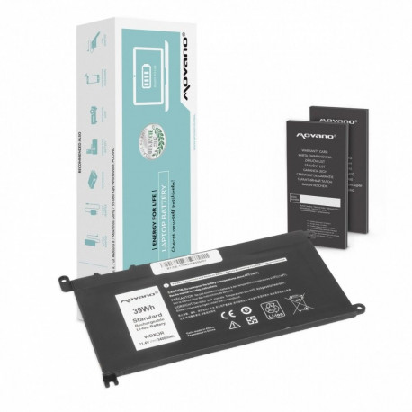 Dell aku WDX0R P75F P62F P66F T2JX4 WDXOR 3400mAh (39Wh)