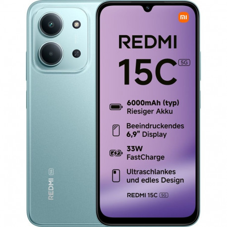 Xiaomi nutitelefon Redmi 15C 17.5cm (6.9") 5G USB Type-C 4GB 128GB 6000mAh, roheline