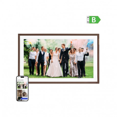 Digital Photo Frame - Arzopa D156 15.6" Full HD, 32GB, Wi-Fi Brown