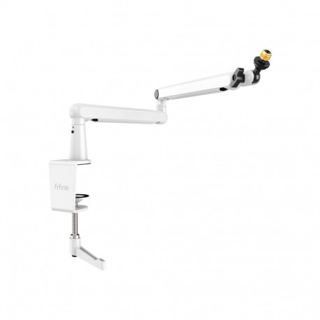 Microphone Stand - Fifine BM88W Adjustable Desk Stand With Cable Management White