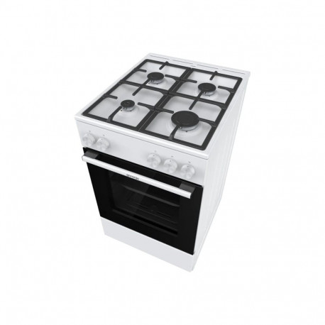 Gorenje pliit GG5A10WFFM gaasiplaadiga gaasahjuga grilliga laius50cm sügavus59.4cm 70L, valge