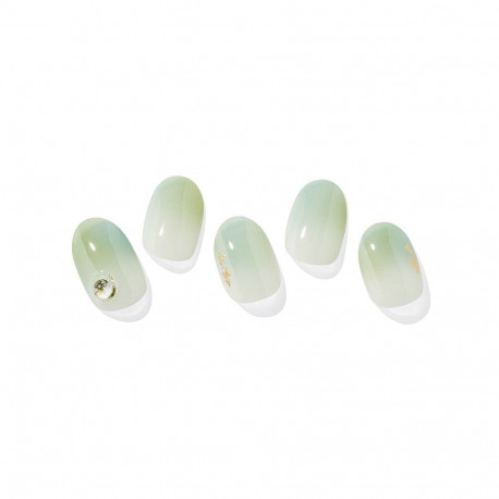 Geellakikleebiste maniküürikomplekt Ohora Semi Cured Gel Nail Strips (N Golden Matcha)