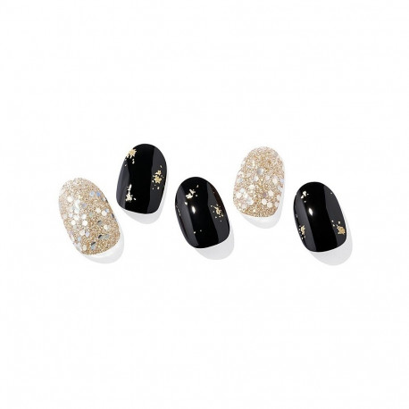 Geellakikleebiste maniküürikomplekt Ohora Semi Cured Gel Nail Strips (N Dazzling Night)