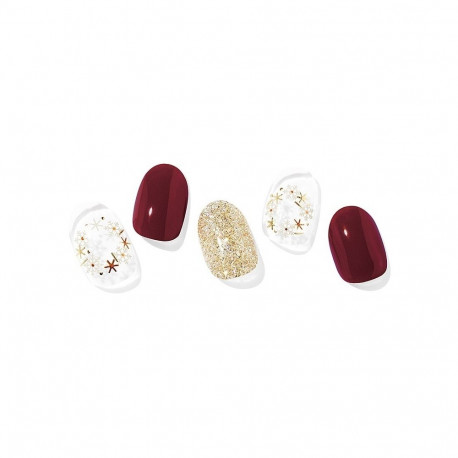 Geellakikleebiste maniküürikomplekt Ohora Semi Cured Gel Nail Strips (N Poinsettia)