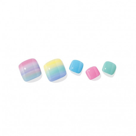 Geellakikleebiste pediküürikomplekt Ohora Semi Cured Gel Pedicure Strips (P Spectrum Aurora)