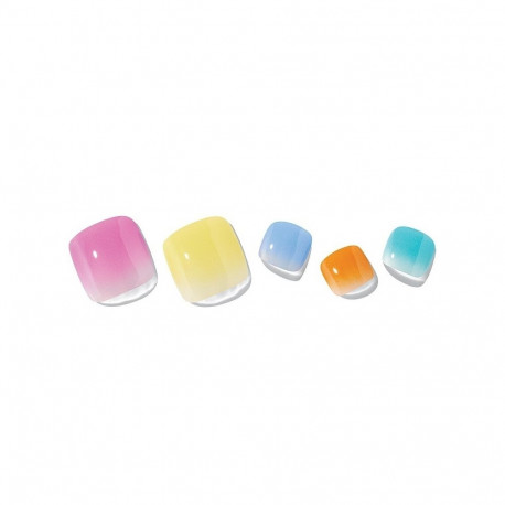 Geellakikleebiste pediküürikomplekt Ohora Semi Cured Gel Pedicure Strips (P Watercolor)