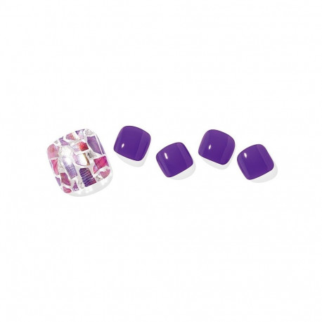 Geellakikleebiste pediküürikomplekt Ohora Semi Cured Gel Pedicure Strips (P Orchid)