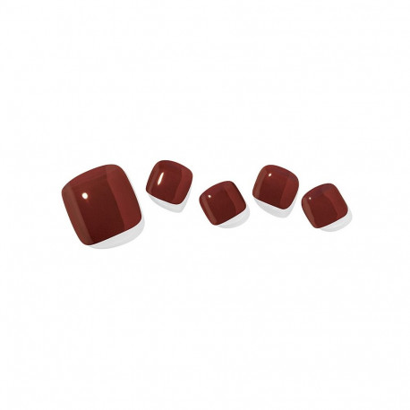 Geellakikleebiste pediküürikomplekt Ohora Semi Cured Gel Pedicure Strips (P Chilly Red)