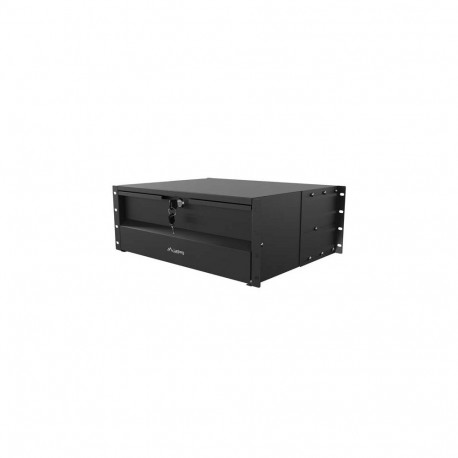 Lanberg 19" rack-kapi sahtel 4U 483×360mm kandevõime kuni 90kg 4-punktiline kinnitus, must