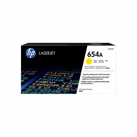 HP 654A Yellow Original LaserJet Toner Cartridge