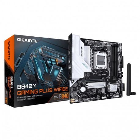 Gigabyte emaplaat B840M GAMING PLUS WIFI6E AMD Ryzen 9000 CPUs 8+2+2 Phases VRM kuni 8200MHz DDR5(O.