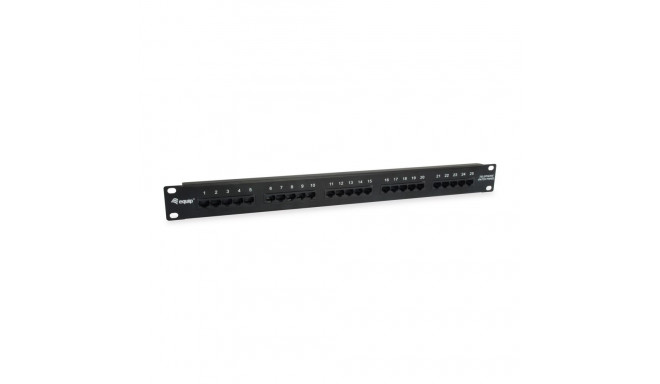 Equip isdn jaotuspaneel 25-Port Cat.3 RJ45, must