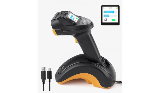 Inateck PRO 8 Handheld bar code reader 1D/2D CCD / CMOS Yellow, Black