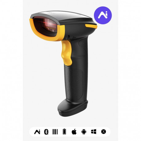 Inateck käeshoitav vöötkoodilugeja BCST-21-AI 1D laser, must, kollane
