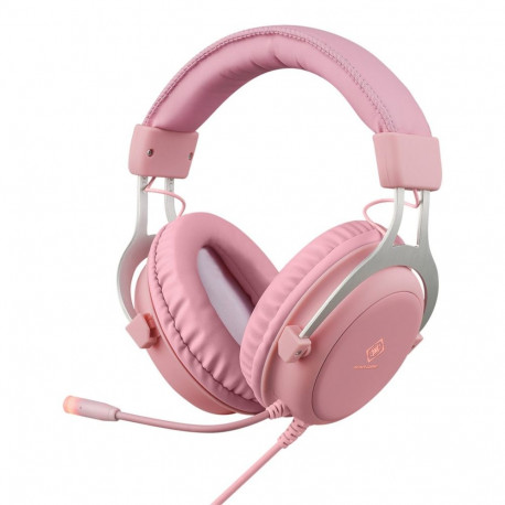 Deltaco Gaming kõrvaklapid GAM-030-P juhtmega peapaelaga USB Type-A, roosa