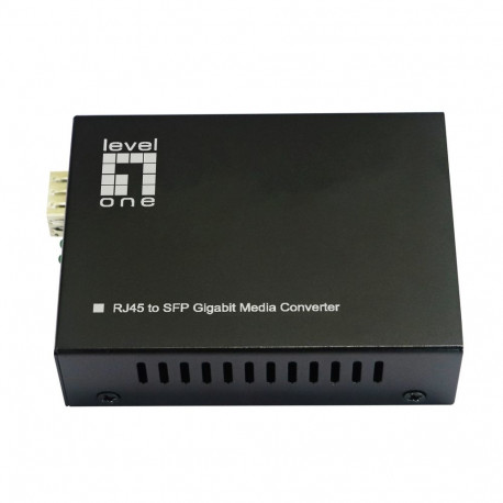 LevelOne RJ45 to SFP Gigabit Media Converter, 802.3bt 60W PoE PSE