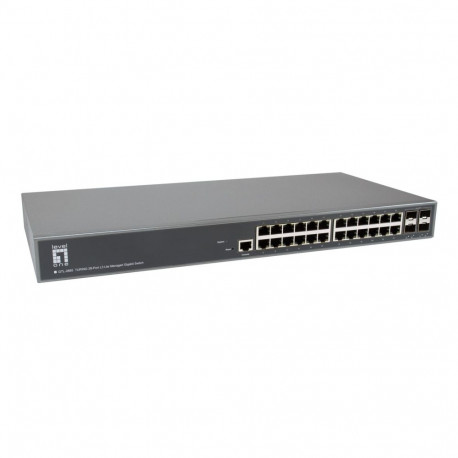 LevelOne haldatav gigabit-lüliti TURING 28-Port L3 Lite 24 x 1G RJ45, 4 x 1G/10G SFP+ Uplinks