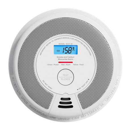 X-Sense SC07-W smoke detector Carbon monoxide detector Interconnectable Wireless