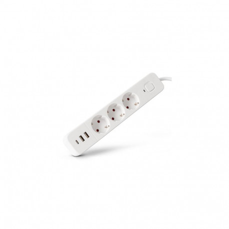 Entac Socket Extension Cord D2 3 Sockets with Switch 1.5m 2xUSB-A x 1xUSB-C 3G1.5