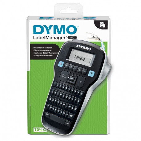 DYMO etikettiprinter LabelManager 160 6/9/12mm D1-lindid Azerty