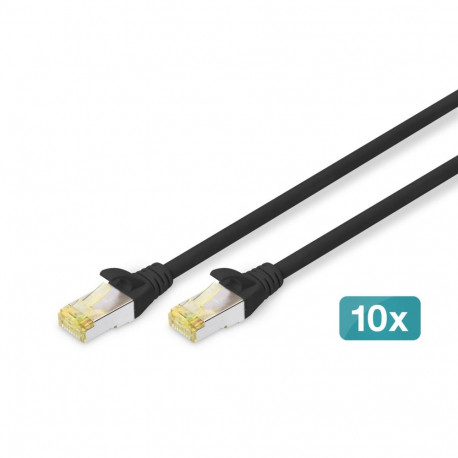 Digitus patch-kaablid CAT 6A S/FTP 3m 10 tk pakis, must