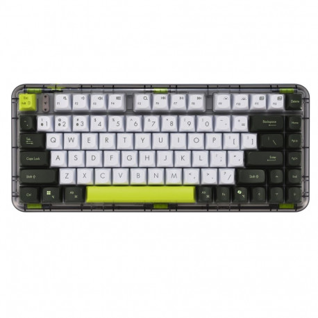 ASUS klaviatuur Jelly75 KD201 /VT-GN/GE/83 universaalne USB + RF-juhtmevaba + Bluetooth, mitmevärvil