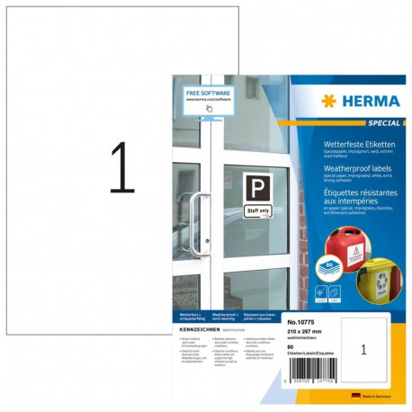 HERMA printeri etikett 10775 isekleepuv, valge