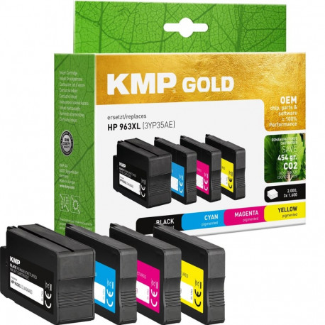 KMP tindikassetid 1766,6005 4 tk ühilduvad kõrge tootlikkusega (XL), must, tsüaan, magenta, kollane