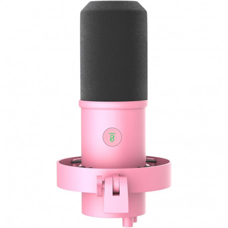 Microphone - Fifine K688P Dynamic USB-C/XLR, Cardioid, Real-Time Monitoring, Pink