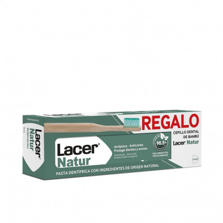LACER NATUR PASTA DENTAL + CEPILLO DENTAL PACK 2 pz