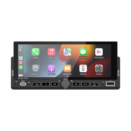 Kruger&Matz KM2017 1DIN CarPlay/AndroidAuto car radio
