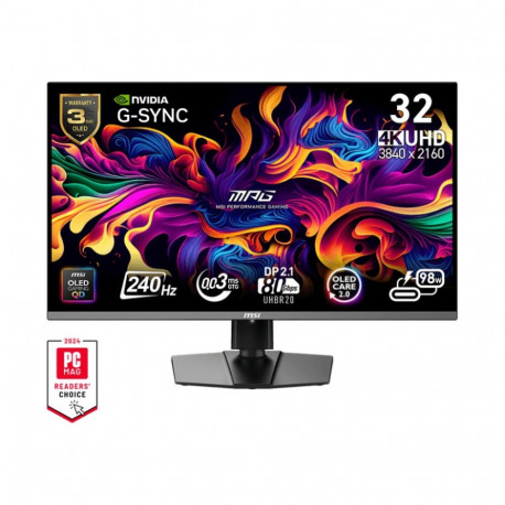 MSI arvutimonitor MPG 322URX QD-OLED 80cm (31.5") 3840 x 2160 pixels 4K Ultra HD, must