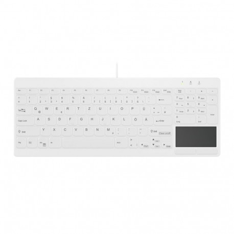 Contour Design Active Key Contour QuickClean Medical Keyboard IP68 Touchpad Compact Wired White DE C
