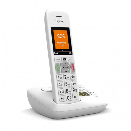Gigaset DECT-telefon E390A helistaja tuvastusega, valge