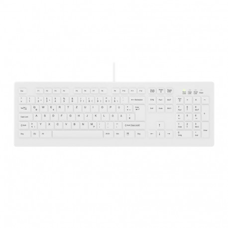 Contour Design Active Key Contour ClassicClean Medical Keyboard IP68 Full-Size Wired White DE C8100