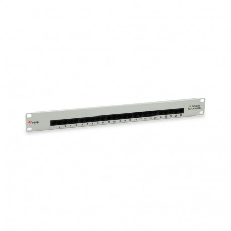 Equip 25-Port Cat.3 RJ45 ISDN Patch Panel, Light Grey