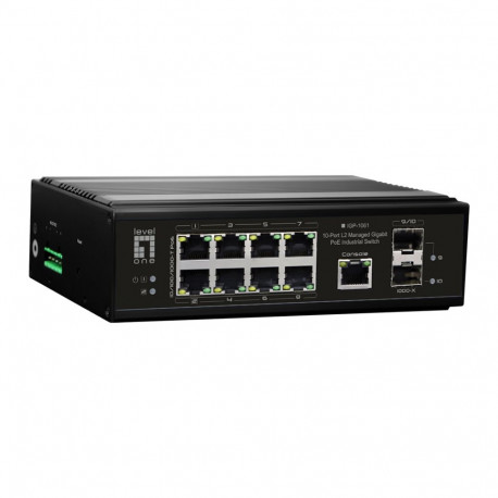 LevelOne võrgu lüliti haldatav L2 Gigabit Ethernet (10/100/1000) Power over Ethernet (PoE), must