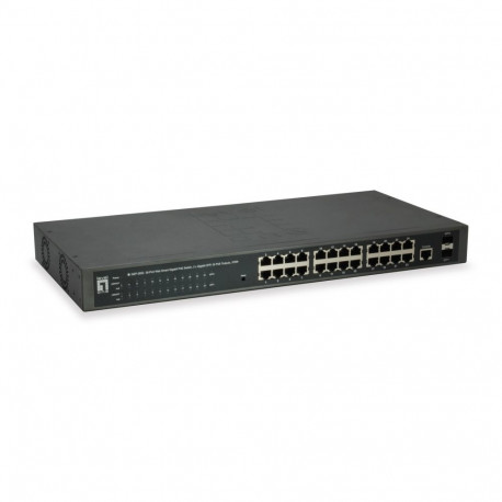 LevelOne võrgulüliti GEP-2652 haldatav L2 gigabit ethernet 10/100/1000 PoE, hall
