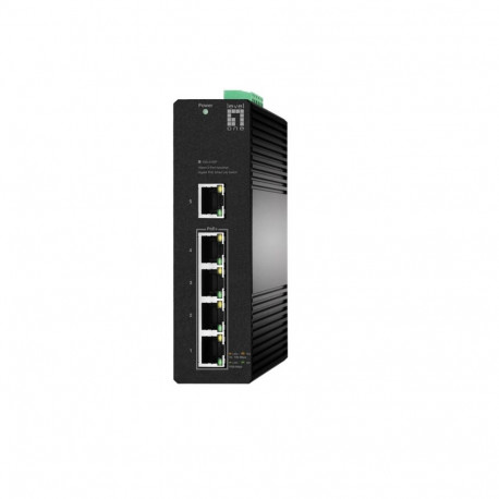 LevelOne võrgulüliti Hilbert 5-portine tööstuslik gigabitine smart lite PoE, 4 PoE-väljundit, 802.3a