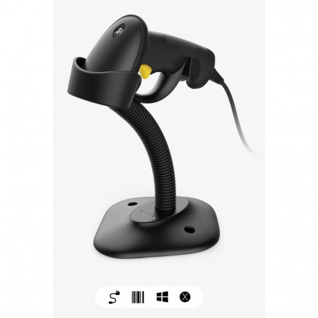 Inateck vöötkoodilugeja BCST-33 1D, must, kollane