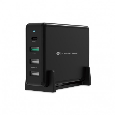 Conceptronic laualaadija OZUL 4-pordiline 65W USB PD